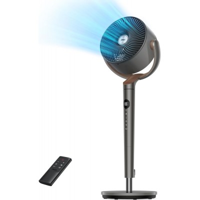 Fan for Bedroom, 120° Oscillating Standing Fan, Quiet Floor Fan with DC Motor, 82ft Pedestal Fan for Whole Room, 8 Speeds, 3 modes, 20dB, 120° Manual Vertical, 35-40" Adjustable Height, 8H Timer