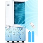 Portable Air Conditioners w/Remote, 4 Modes & 3 Speeds, Waterless Alert System & 2.4-Gal Tank for 20H Cooling, 12H Timer for Auto Off, 3-IN-1 Evaporative Air Cooler for Room Bedroom Office
