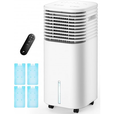 4-IN-1 Portable Air Conditioners, Evaporative Air Cooler w/4 Modes & 3 Speeds, 15H Timer for Smart Auto-off, 2-Gal Tank for 20H Cooling,17FT Remote,No Hose Needed,120°Oscillating Swamp Cooler