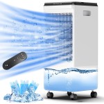 Windowless Portable Air Conditioners, 4-IN-1 Evaporative Cooler Portable Swamp Cooler with 3 Ice Packs, 1.85L Water Tank, 7H Timer, ductless air conditioner for room Bedroom, White-Grey Windowless Portable Air Conditioners, 4-IN-1 Evaporative Cooler Portable Swamp Cooler with 3 Ice Packs, 1.85L Water Tank, 7H Timer, ductless air conditioner for room Bedroom, White-Grey