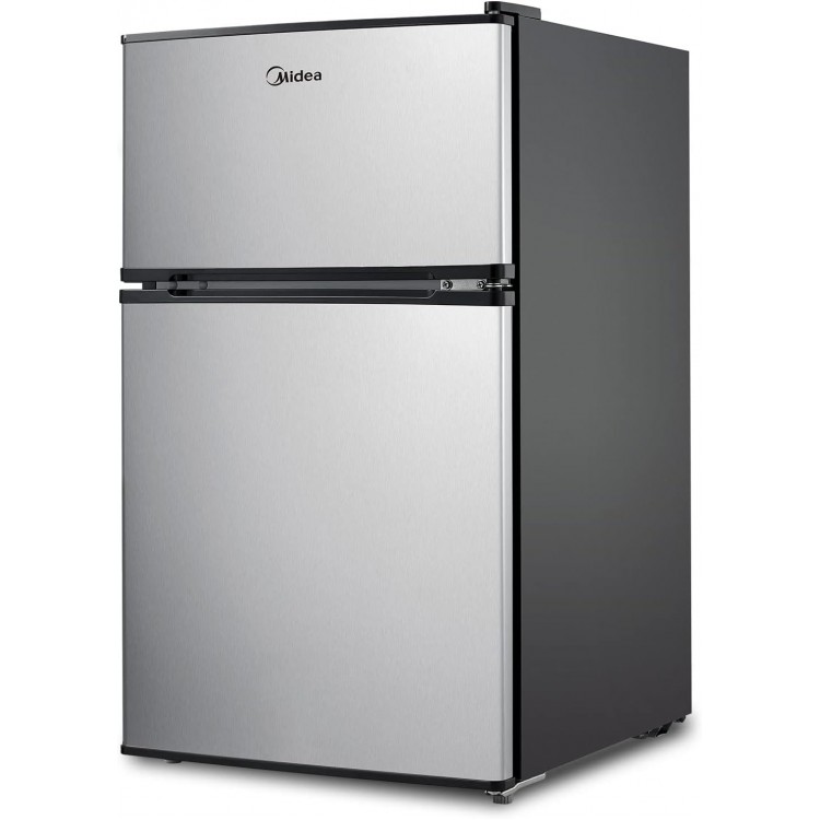 Midea WHD-113FSS1 Compact Refrigerator, 3.1 cu ft, Stainless Steel