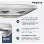 Kitchen Vent Hood AC30BS – 30 Inch Under Cabinet Range Hood – Filterless Modern Stainless Steel Hood Vent with 900 CFM Suction, Dual Fans, LED Touch Controls and Auto-Clean